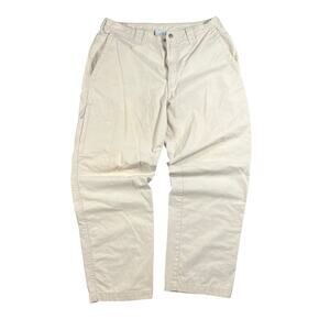 Columbia Men's 34 x 30 Pants Khaki Outdoor Hiking Straight Leg Side Zip Pocket